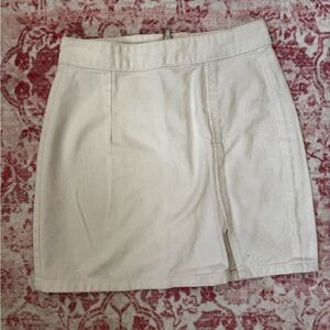 Forever 21 White denim Mini Skirt